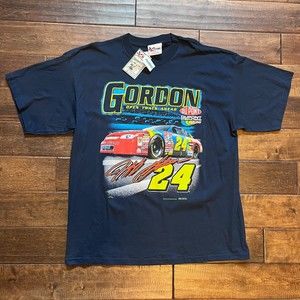 Vintage 90s NASCAR Racing Jeff Gordon #24 1998 New NWT Blue T Shirt XL Nutmeg